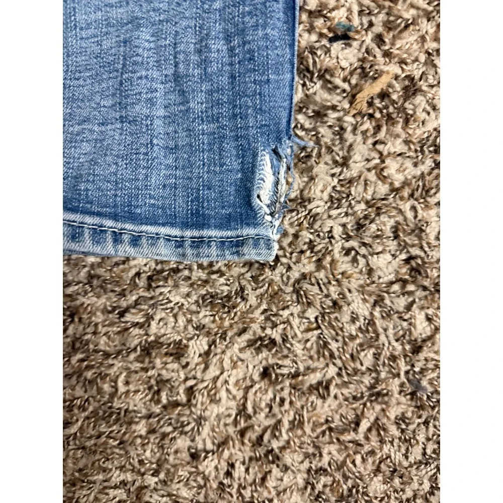 BKE Jake Straight Leg Jeans Mens 32x31 Light Wash Denim Distressed Frayed Hem - Picture 6 of 9